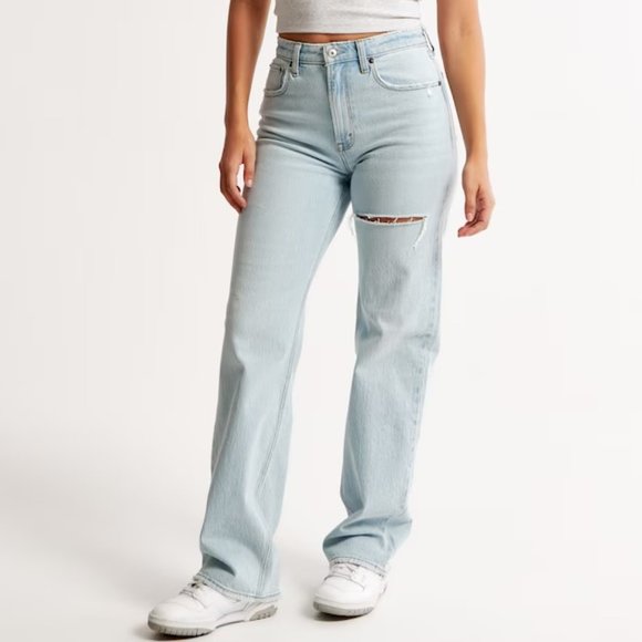 Abercrombie & Fitch Denim - NWT Abercrombie High Rise 90s Relaxed Jean Size 18